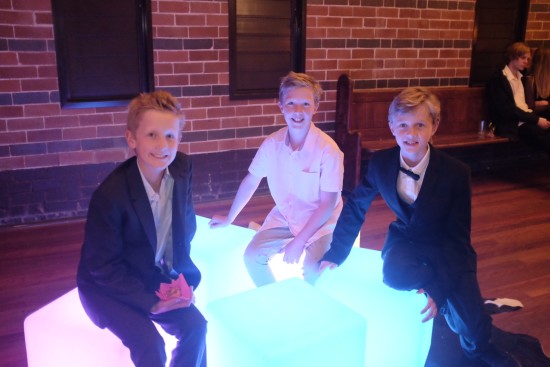 Cousins on the glow cubes