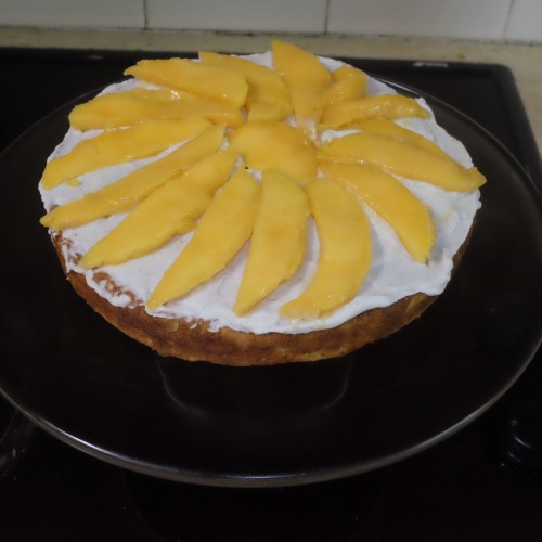 Mango slices in the middle
