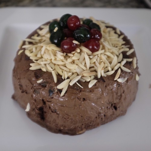 Frozen Chocolate Christmas Pudding