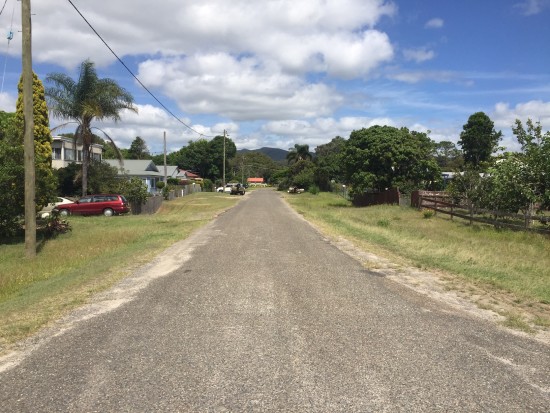 A typical street in Stuart's Point 