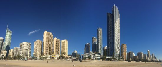 The sky is truly this blue on the Gold Coast 