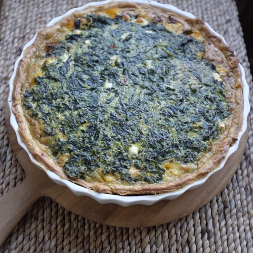 Roasted Pumpkin, Sage and Spinach Quiche - Hotly Spiced